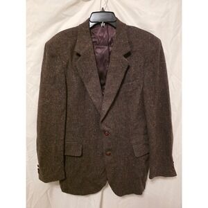 Boston Traders Mens Brown Donegal Tweed Wool Blazer Sport Coat Made in Poland